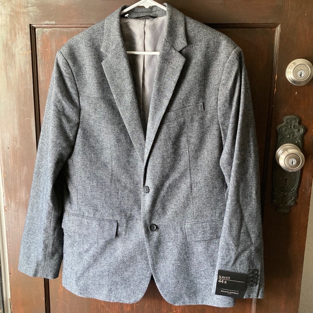 Banana Republic 44R slim fit sport coat NWT grey